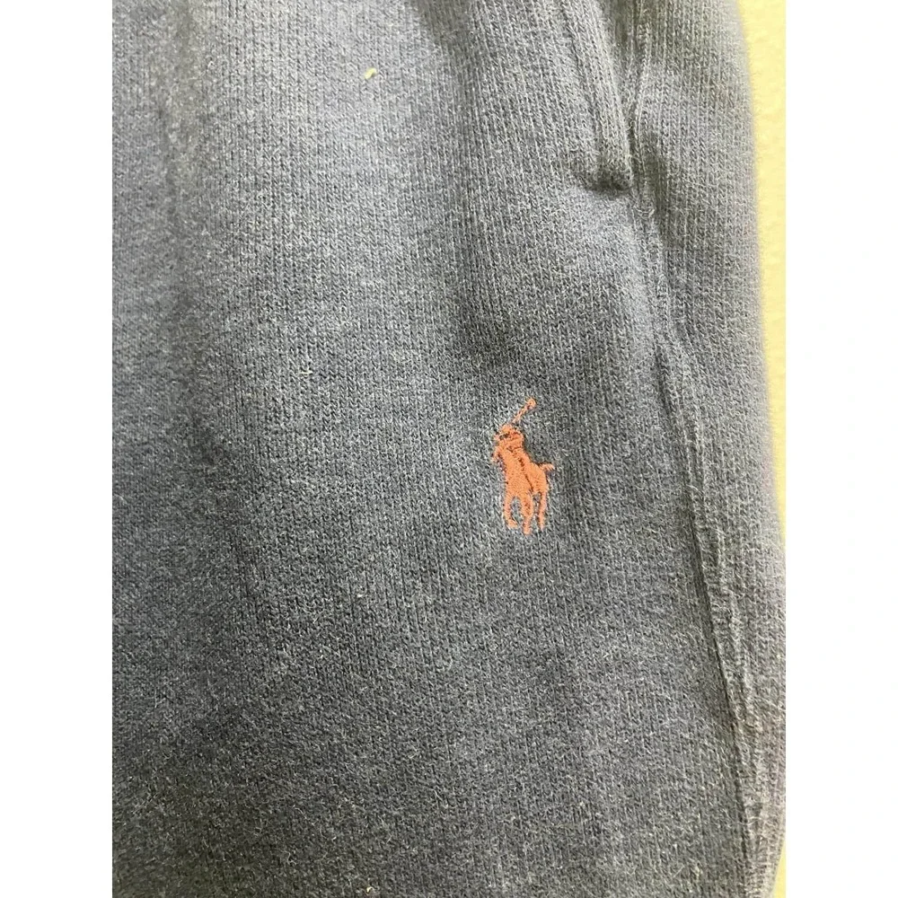 VTG Polo Ralph Lauren Pants Men's XXL Tapered Drawstring Pony Logo Navy‎ Blue